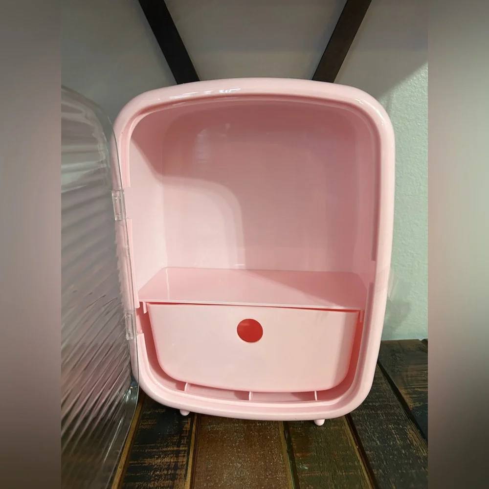 Target Bullseye Playground Cosmetic Display Makeup Storage With Drawer Pink NEW